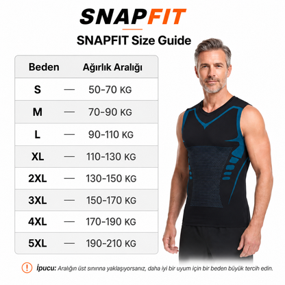 SnapFIT | Vücut Şekillendirici Sıfır Kollu Tişört